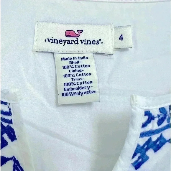 Vineyard Vines Fit n Flare Embroidered Shift Dress Size 14 Lined - Picture 2 of 6
